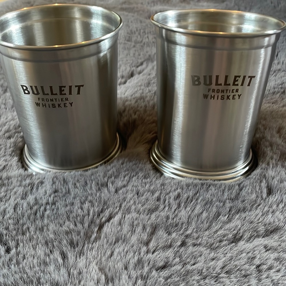 Bulleit Frontier Whiskey Aluminum Mint Julep Cups